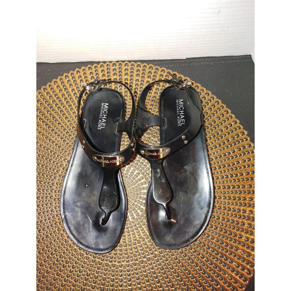 Michael Kors Signature Logo Plate Sandals Size 6.5 - Picture 4 of 4